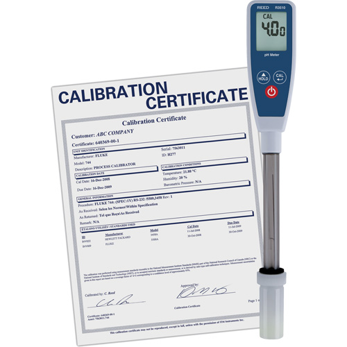 Compteur de pH &agrave; tige longue avec certificat de traçabilit&eacute; Distribution Jean Lapalme
