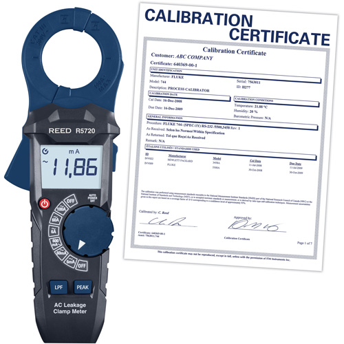 AC Leakage Clamp Meter with Calibration Certificate Distribution Jean Lapalme