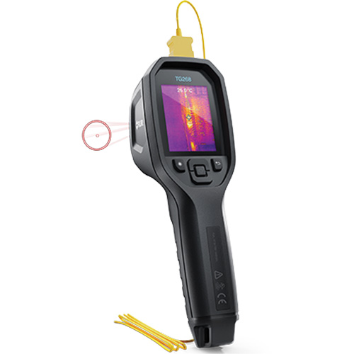 24:1 Spot IR Thermal Imaging Camera with Bullseye Laser & Type K Thermocouple, 160 x 120 pixels, -10° - 45°C (14° - 113°F), 70 mK Distribution Jean Lapalme