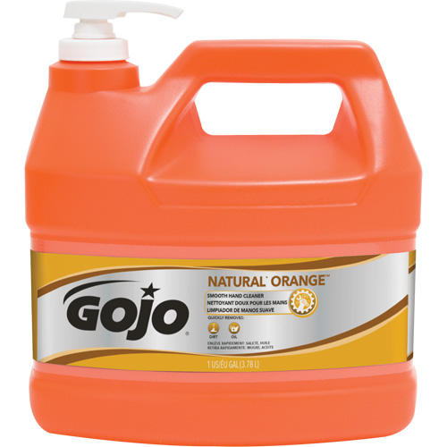 Natural Orange Hand Cleaner, Cream, 3.78 L, Jug, Citrus/Orange Distribution Jean Lapalme