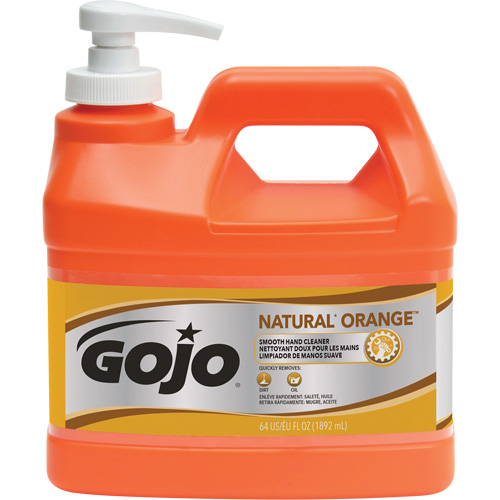 Natural Orange Hand Cleaner, Cream, 1.89 L, Pump Bottle, Citrus/Orange Distribution Jean Lapalme
