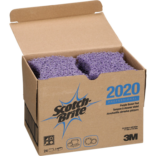 Scotch-Brite Purple Scour Pad, 4-1/2" L x 2-4/5" W Distribution Jean Lapalme