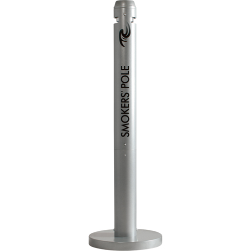 Smokers' Pole Cigarette Receptacle, Free-Standing, Aluminum, 41" Height Distribution Jean Lapalme