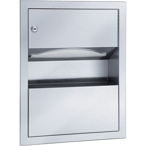 Combinaisons distributeurs d'essuie-mains & poubelle, Manuel, 14" la x 4" p x 28" h Distribution Jean Lapalme