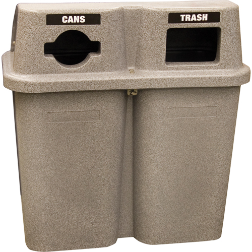 Contenants de recyclage Bullseye, Bord de rue, Plastique, 2 x 22 gal. US Distribution Jean Lapalme