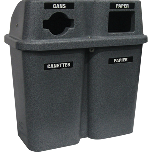 Recycling Containers Bullseye, Curbside, Plastic, 2 x 22 US gal. Distribution Jean Lapalme