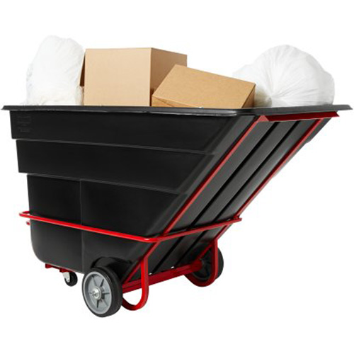 Tilt Truck, Black Recycled Plastic, 1/2 cu.yd., 1400 lbs. Load Capacity Distribution Jean Lapalme