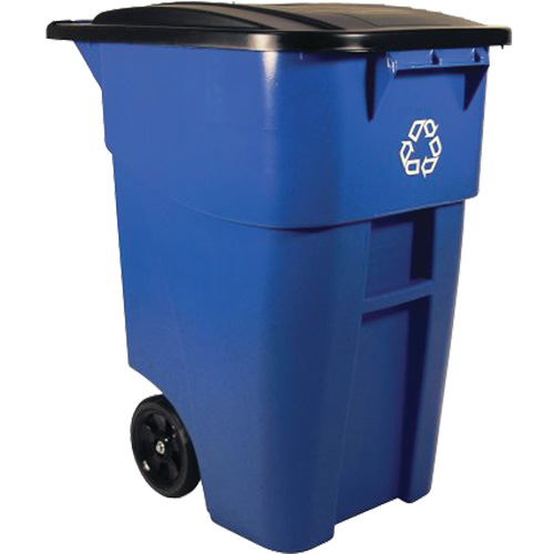 BRUTE&reg; Roll-Out Container, Deskside, Plastic, 50 US gal. Distribution Jean Lapalme