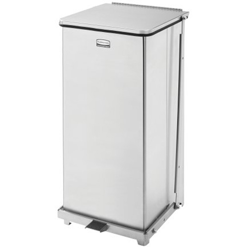 Defenders&reg; Square Step Can with Liner, Stainless Steel, 13 US gal. Capacity Distribution Jean Lapalme