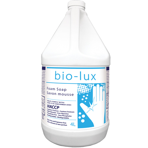 Savon antimicrobien Bio-Lux, Mousse, 4 L, Sans parfum Distribution Jean Lapalme