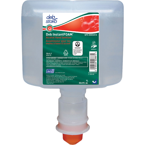 D&eacute;sinfectant InstantFOAM, 1000 ml, Cartouche de recharge, 72 alcool Distribution Jean Lapalme