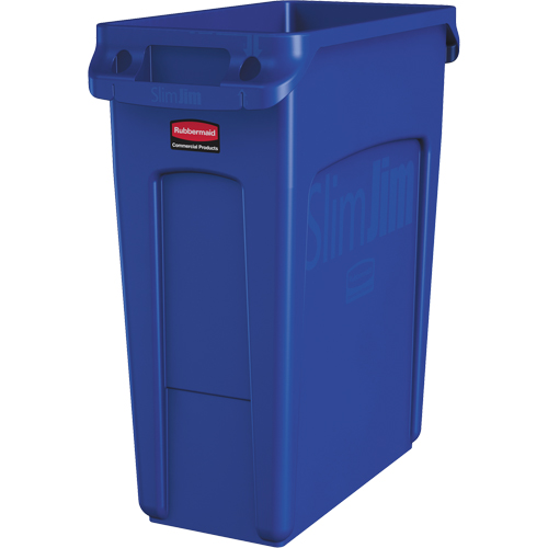 Slim Jim&reg; Vented Containers, Deskside, Polyethylene, 16 US gal. Distribution Jean Lapalme