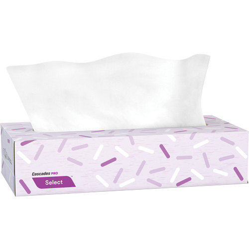 Papier-mouchoir Pro Select, 2 pli, 7,3" lo x 8,1" la, 100 feuilles/boîte Distribution Jean Lapalme