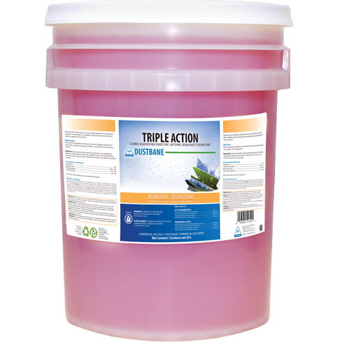 Triple Action Disinfecting Cleaner & Degreaser, 20 L, Pail Distribution Jean Lapalme