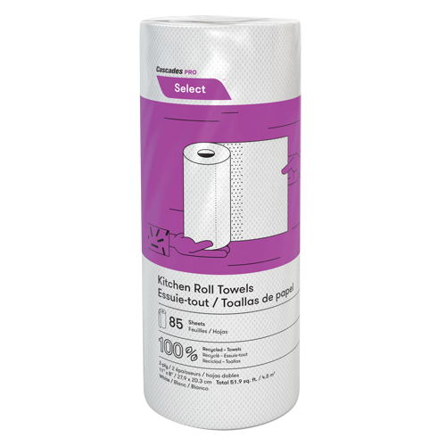 Rouleau d'essuie-tout de cuisine Pro Select, 2 Pli, 85 Feuilles/rouleau, 8" la, 11" lo Distribution Jean Lapalme