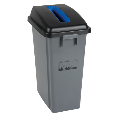 Recycling & Garbage Bin with Classification Lid, Plastic, 16 US gal. Distribution Jean Lapalme