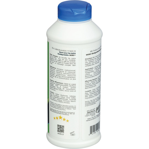 Nettoyant pour les mains biod&eacute;gradable, Poudre, 0,406 lb, Bouteille, Parfum&eacute; Distribution Jean Lapalme