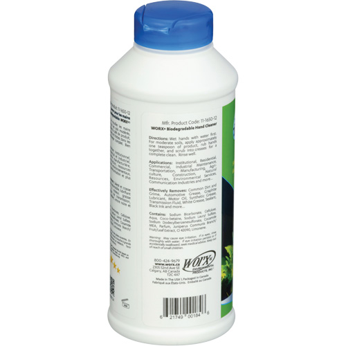 Nettoyant pour les mains biod&eacute;gradable, Poudre, 0,406 lb, Bouteille, Parfum&eacute; Distribution Jean Lapalme