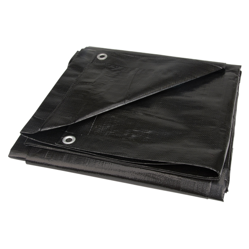 Tarp, Light Industrial Duty, Black, 6' x 8' x 8 mils Distribution Jean Lapalme