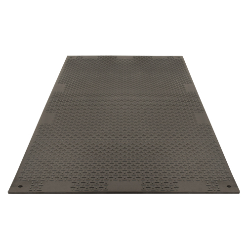 Medium-Duty Ground Protection, 4' x 8', High Density Polyethylene, Smooth/Textured, Black Distribution Jean Lapalme