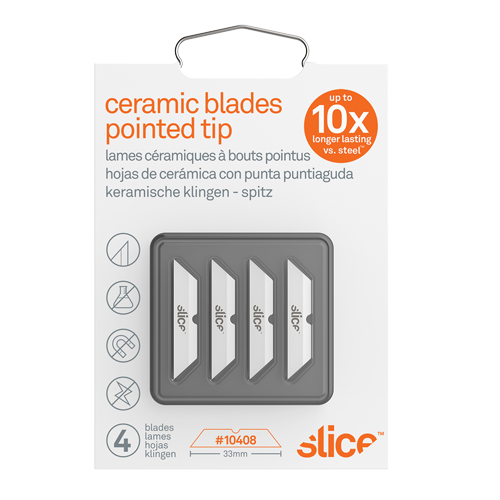 Slice Pointed-Tip Ceramic Box Cutter Blades, Single Style Distribution Jean Lapalme