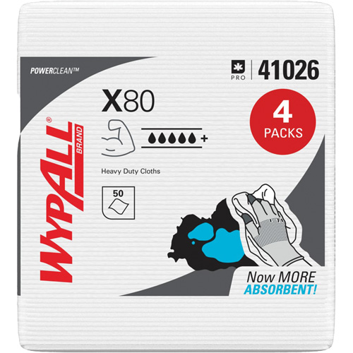 X80 Wipers, Heavy-Duty, 12-1/2" L x 12" W Distribution Jean Lapalme