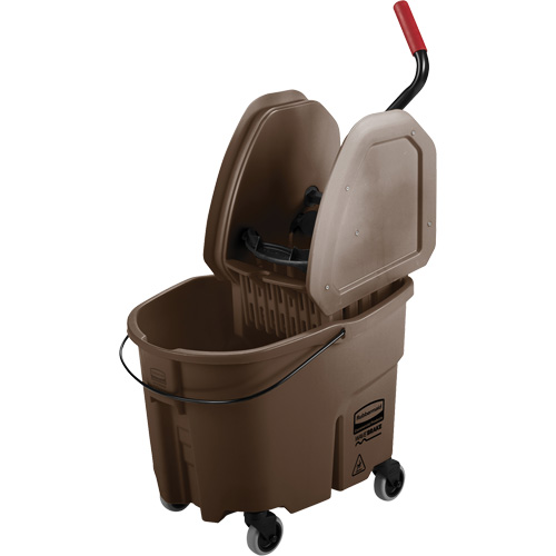 Ensemble de seau pour vadrouille et essoreuse WaveBrake, Pression vers le bas, 8,75 gal. US (35 pintes), Brun Distribution Jean Lapalme