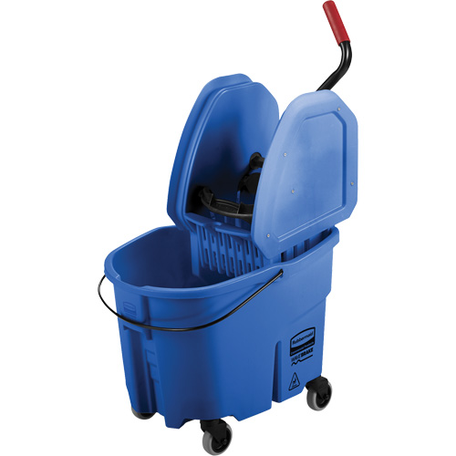 Ensemble de seau pour vadrouille et essoreuse WaveBrake, Pression vers le bas, 8,75 gal. US (35 pintes), Bleu Distribution Jean Lapalme