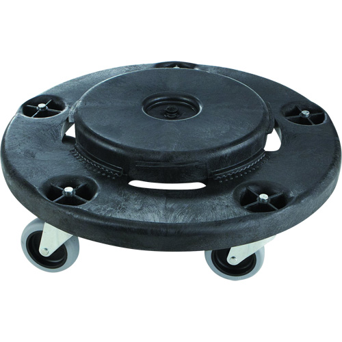 Brute&reg; Quiet Dolly, Polyethylene, Black, Fits: 26-1/2" Dia. Distribution Jean Lapalme