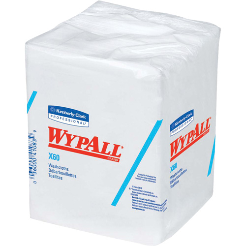X60 Hygienic Washcloths, All-Purpose, 12-1/2" L x 10" W Distribution Jean Lapalme