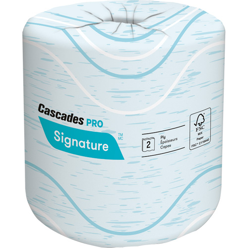 Pro Signature Toilet Paper, 2 Ply, 400 Sheets/Roll, 133' Length, White Distribution Jean Lapalme