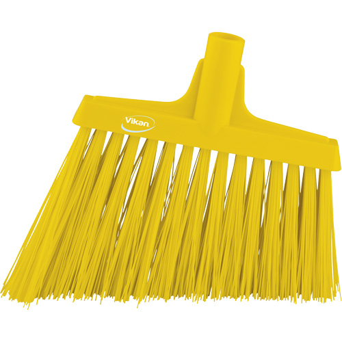 Angle Broom Head, X-Coarse Bristles, 12", Polyester, Yellow Distribution Jean Lapalme