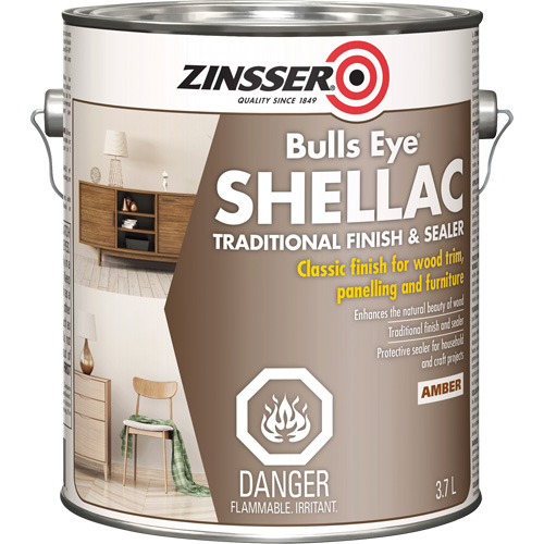 Zinsser&reg; Bulls Eye&reg; Shellac Sealer, Amber, 3.7 L Distribution Jean Lapalme