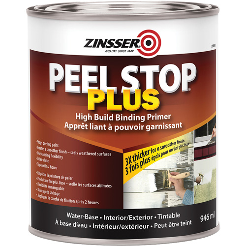 Couche primaire avec liant Plus High Build Peel Stop, 946 ml, Canette, Blanc Distribution Jean Lapalme