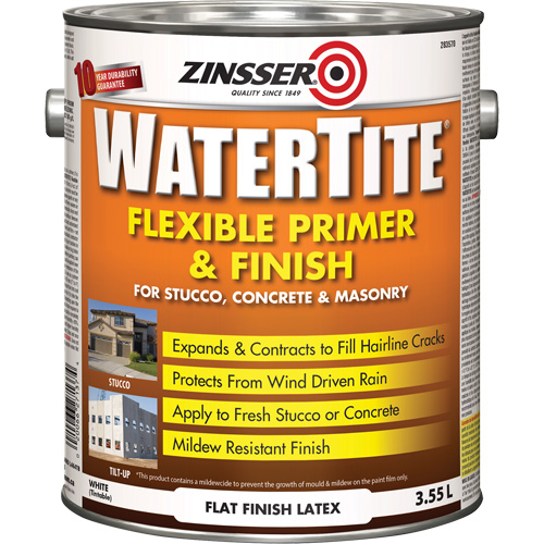 Couche primaire et de finition flexible et r&eacute;sistante aux intemp&eacute;ries Watertite, 3,55 L, Gallon, Blanc Distribution Jean Lapalme