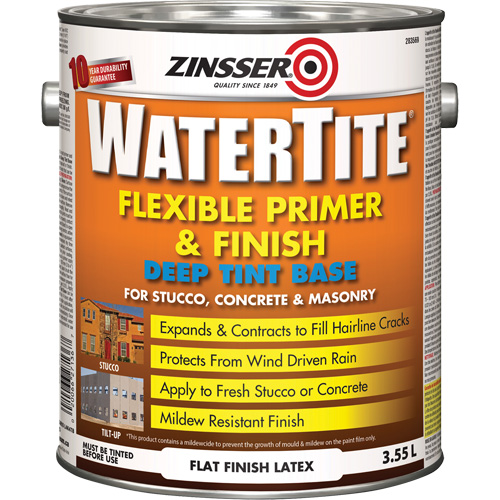 Couche primaire et de finition flexible et r&eacute;sistante aux intemp&eacute;ries Watertite, 3,55 L, Gallon, Base &agrave; ton fonc&eacute; Distribution Jean Lapalme