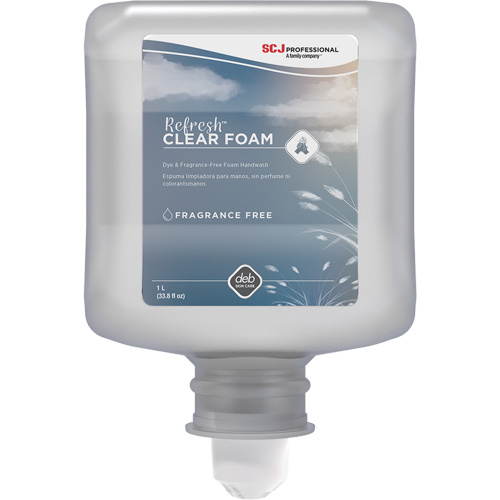 Refresh Clear Handwash, Foam, 1 L, Unscented Distribution Jean Lapalme