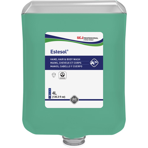 Savon pour les mains, les cheveux et le corps Estesol, 4000 ml, For&ecirc;t tropicale, Cartouche en plastique Distribution Jean Lapalme