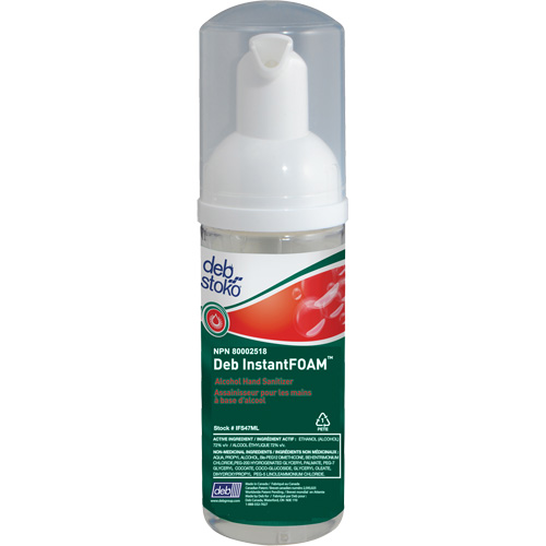 D&eacute;sinfectant pour les mains Instantfoam, 47 ml, Bouteille &agrave; pompe, 70 % alcool Distribution Jean Lapalme