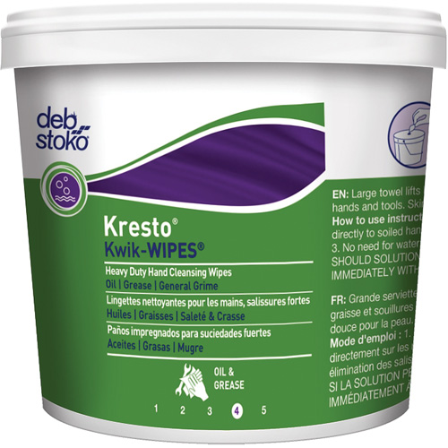 Kresto&reg; Kwik-Wipes&reg; Wipes, 130 Wipes, 12" x 10" Distribution Jean Lapalme