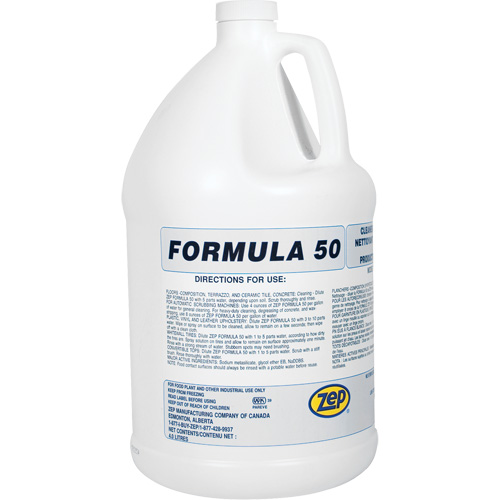 Nettoyant alcalin pour gros travaux Formula 50, 4 L, Cruche Distribution Jean Lapalme