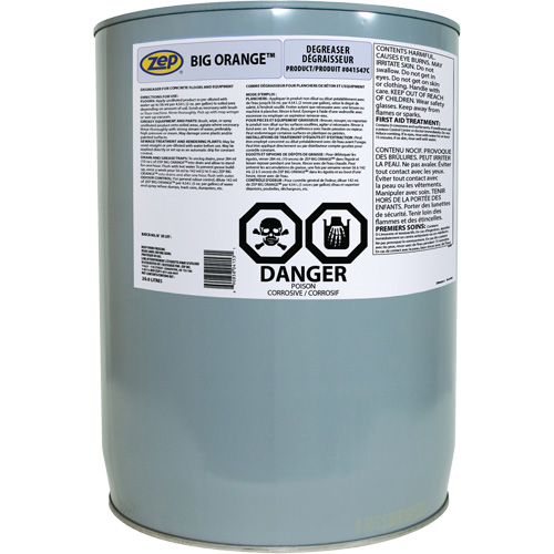 D&eacute;graissant industriel et nettoyant pour graffitis Big Orange, 20 L Distribution Jean Lapalme