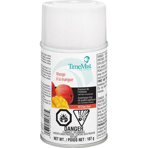 Purificateur dair industriel TimeMist, Mangue, Canette a&eacute;rosol/Cartouche Distribution Jean Lapalme