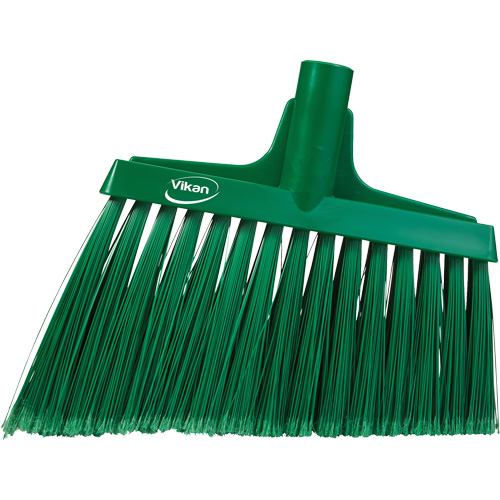 Angled Broom Head, Split Bristles, 11-1/2", Polyester, Green Distribution Jean Lapalme
