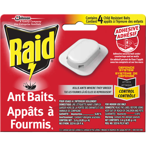 Raid&reg; Ant Bait Traps, 5" L x 6" W x 1" H Distribution Jean Lapalme