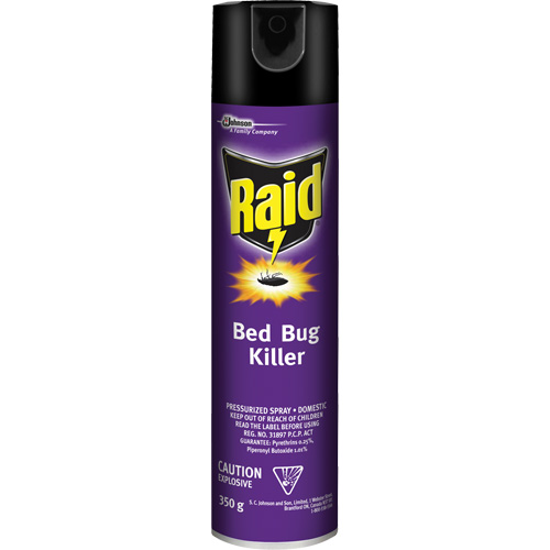 Insecticide pour punaises de lit Raid, 350 g, Canette a&eacute;rosol, &agrave; base de solvant Distribution Jean Lapalme