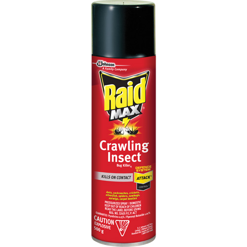 Insecticide contre les insectes rampants Raid Max, 500 g, Canette a&eacute;rosol, &agrave; base de solvant Distribution Jean Lapalme