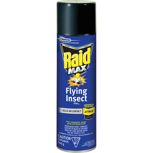 Insecticide contre les insectes volants Raid Max, 500 g, Canette a&eacute;rosol, &agrave; base de solvant Distribution Jean Lapalme