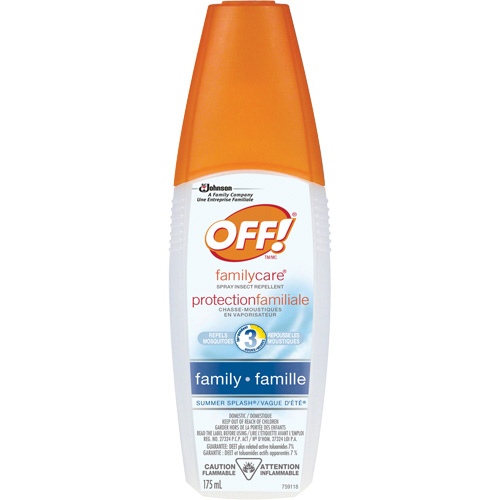 Insectifuge Off! Protection familiale &agrave; parfum de Vague d&eacute;t&eacute;, DEET &agrave; 7 %, Vaporisateur, 175 ml Distribution Jean Lapalme