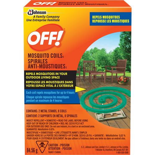 OFF! Mosquito Repellent Coils, DEET Free, Coil, 84.56 g Distribution Jean Lapalme